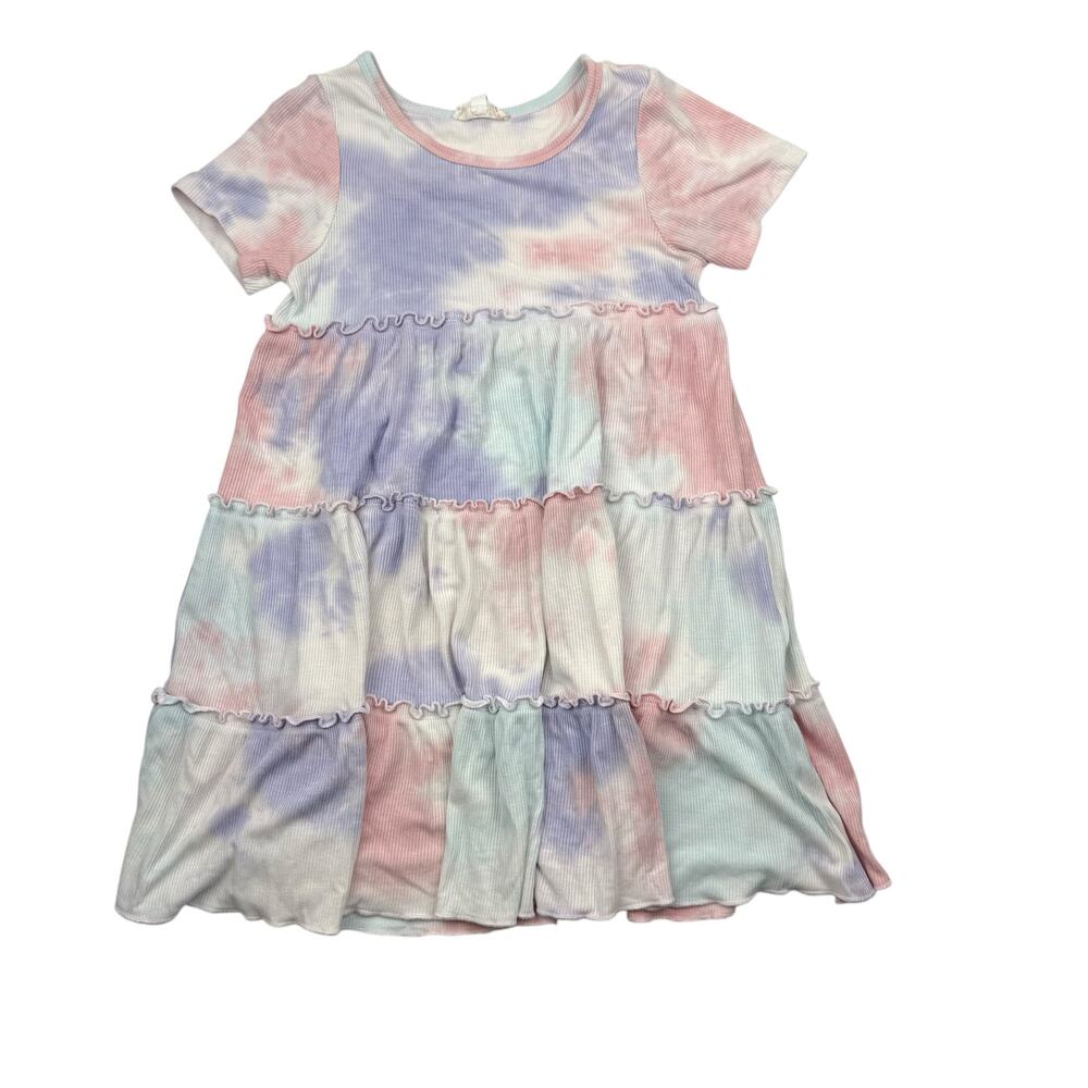 Truly Me Pastel Tie Dye Ribbed Dress